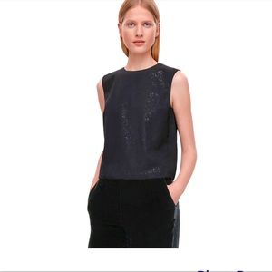 NWT COS shimmery sequined shell top with back and size zip UK 16/US 12/ XL